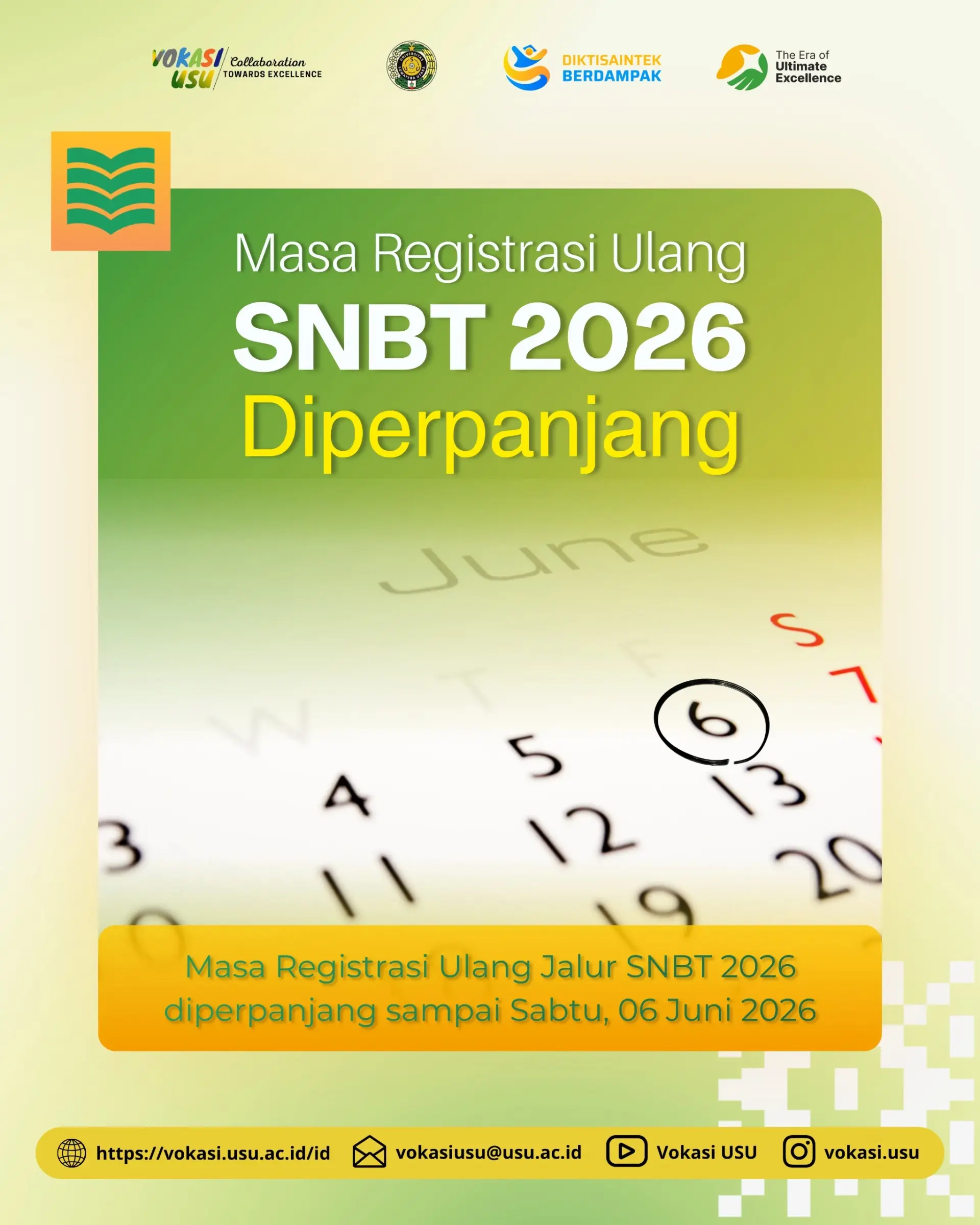 Masa Registrasi Ulang Jalur SNBT 2026 Diperpanjang hingga 06 Juni 2026